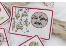 Stickdatei - Weihnachtsbaumkugeln Doodle